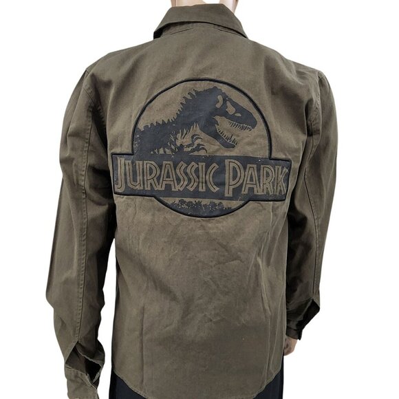 Jurassic Park Olive Green Long Sleeve Shirt By BoxLunch, Women's Medium - Picture 3 of 13